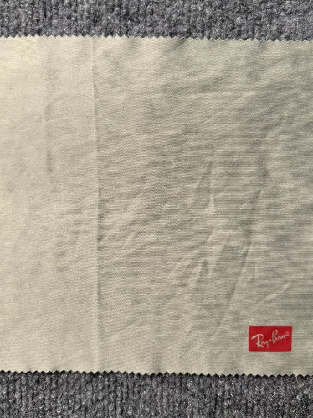 Ray-Ban Sunglasses Cleaning Cloth Gray Microfiber Glasses Lens Cleaner Logo